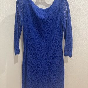 Diane Von Furstenberg Royal Blue Lace Dress